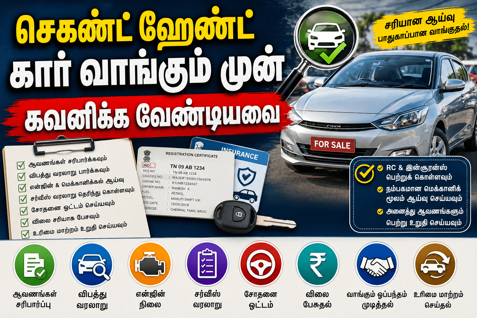 செகண்ட் ஹேண்ட் கார் வாங்கும் வழிகாட்டி